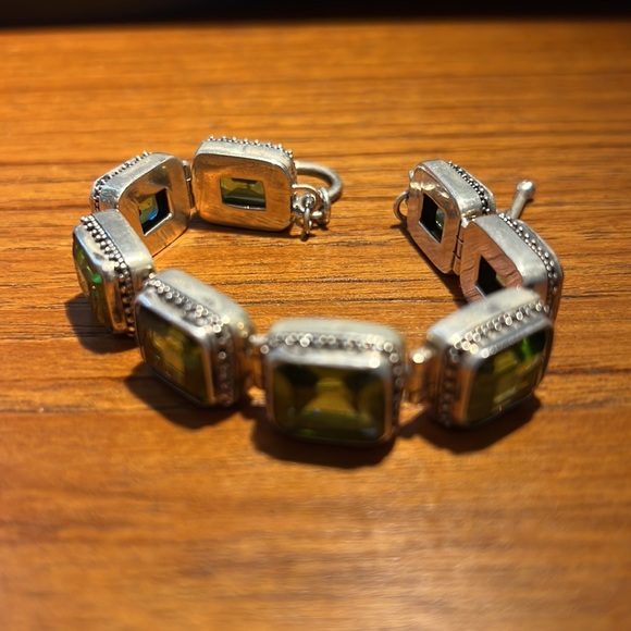 FNA a sterling silver 925 Vintage peridot bracelet - Picture 12 of 14